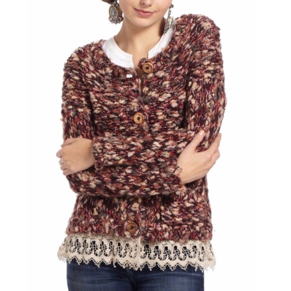 Anthro multicolor chunky sweater